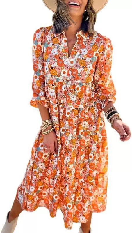 New Arrival🔥 Women's Boho Midi Dress